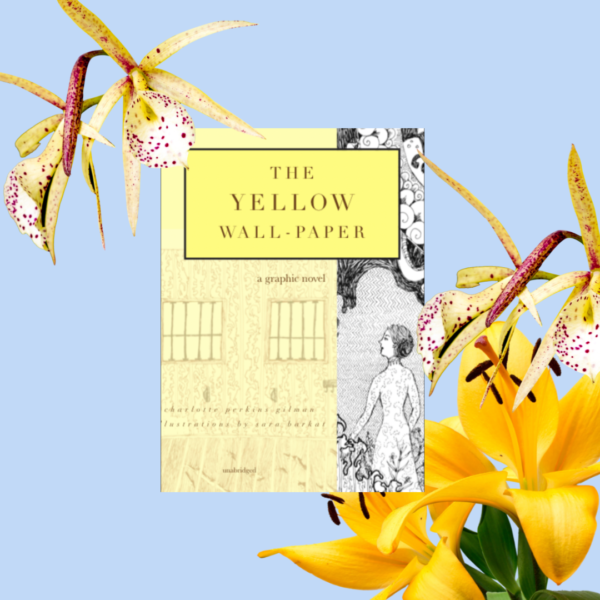 yellow wallpaper mockup